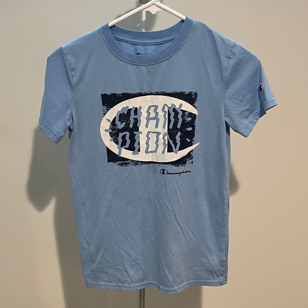 Champion Light Blue Graphic Tee
